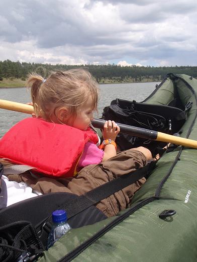 photo, child canoeing