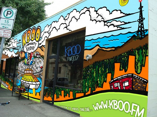 KBOO Community Radio building, photo & design by KMF Illustration