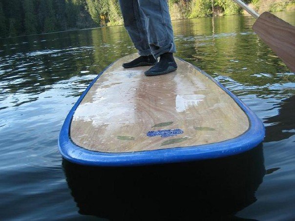 photo, feet on a board