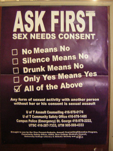 Ask First photo by Robert Jack, found at http://bit.ly/25NVqFX Consent checklist, No means No,