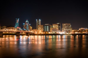 Skyline of Vancouver and Portland, "Flickr".