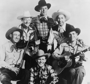 black and white image of the musical group Sons of the Pioneers