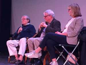 Direct Cinema documentarians D.A. Pennebaker and Chris Hegedus with Steven Wise at the Hollywood Theatre in Portland on July 7, 2016