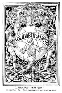 art nouveau image of the worker's  may day celebration