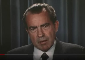 Disgraced former president Richard Nixon Disgraced former president Richard Nixon
