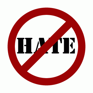 No Hate Sign