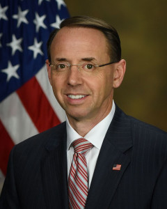 Official Portrait of US Attorney General Rod Rosenstein (Source: Wikimedia Commons)