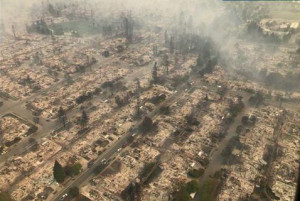 Neighborhood in Santa Rosa destroyed by fire