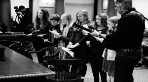 Sunnyside Environmental School students testifying at Portland City Council