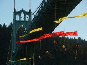 Fennica protest St. Johns Bridge