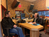 David Hattner in the KBOO studios David Hattner in the KBOO studios