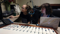 Hallie & Beatrice working at WCUW Hallie & Beatrice working at WCUW