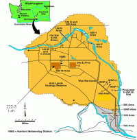 Map of Hanford Reservation