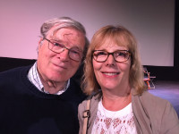 direct Cinema documentarians D.A. Pennebaker and Chris Hegedus at the Hollywood Theatre in Portland on July 7, 2016