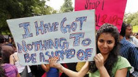 no shame protestor