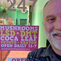 Dana Larsen, a political activist and business owner in Vancouver, BC