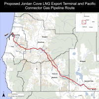 Map of Proposed Jordan Cove pipelines Map of Proposed Jordan Cove pipelines